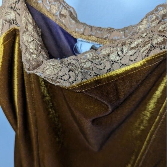 Copper velvet vintage chemise slipdress - Picture 3 of 6